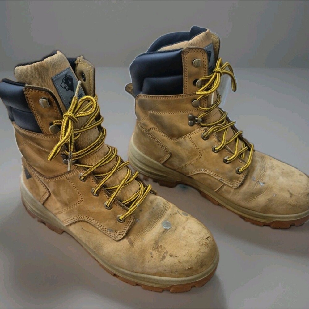 Herman Survivors Grizzly Steel Toe Boots Men's Size 11W Tan Leather MNHS49DP001